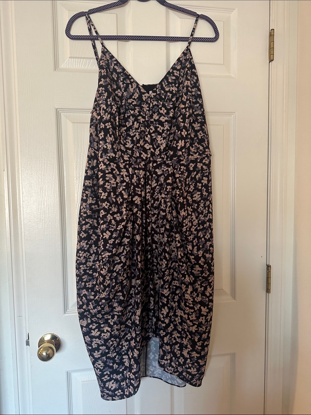 Chelsea28 Black Dress with Blush Floral Print